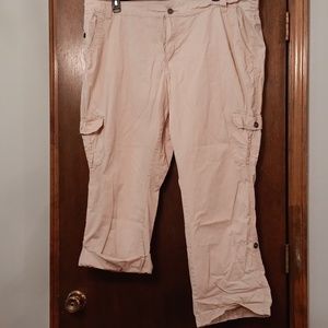 Size 24w light brown cream st John's bay cargo  pants
